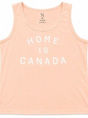 Peace Collective Womens Home is Canada Tank Top Light Pink Sz XL